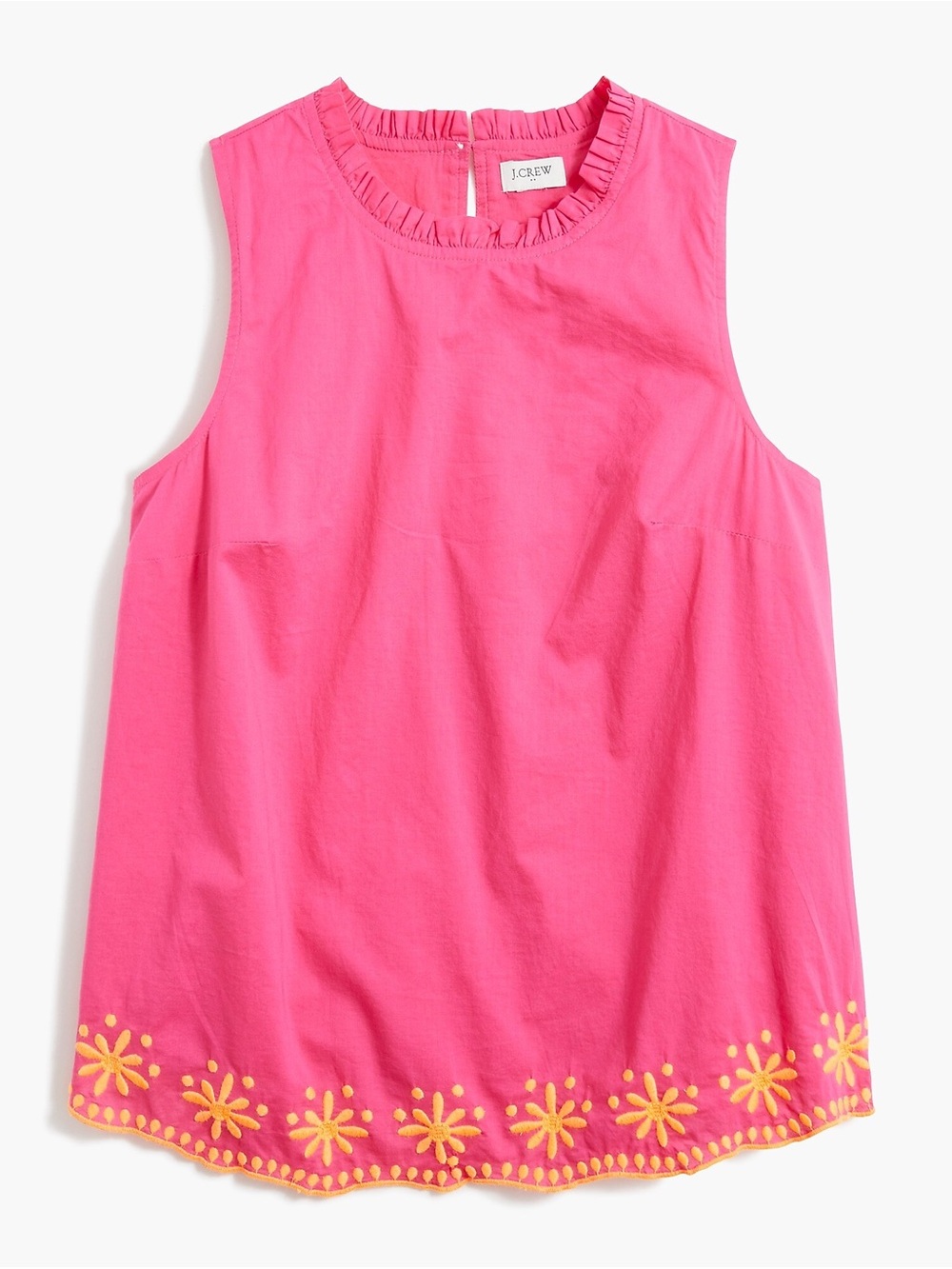 J. Crew Embroidered Hem Blouse 3X Pink